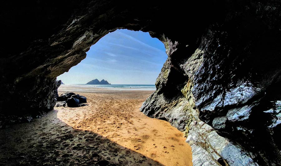 Cave at Holywell Beach